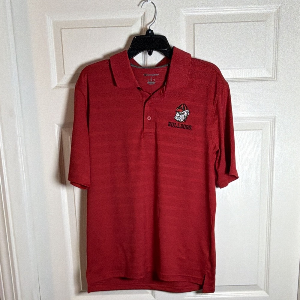 Champion UGA Georgia Bulldogs Polo Men's S Red Embroidered Logo NWOT